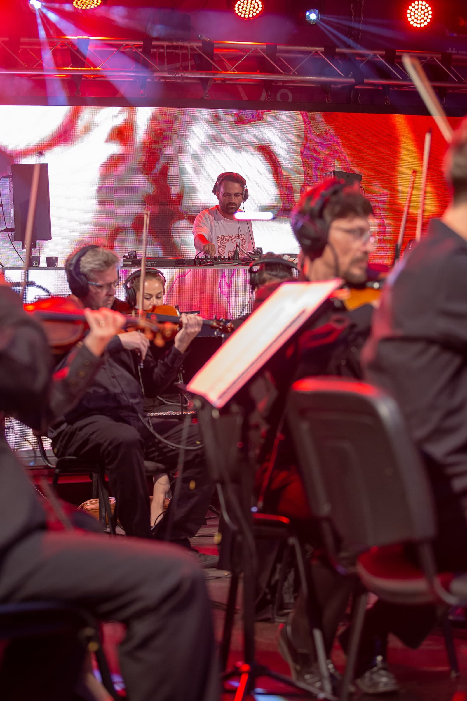 Orchestr při koncertu
